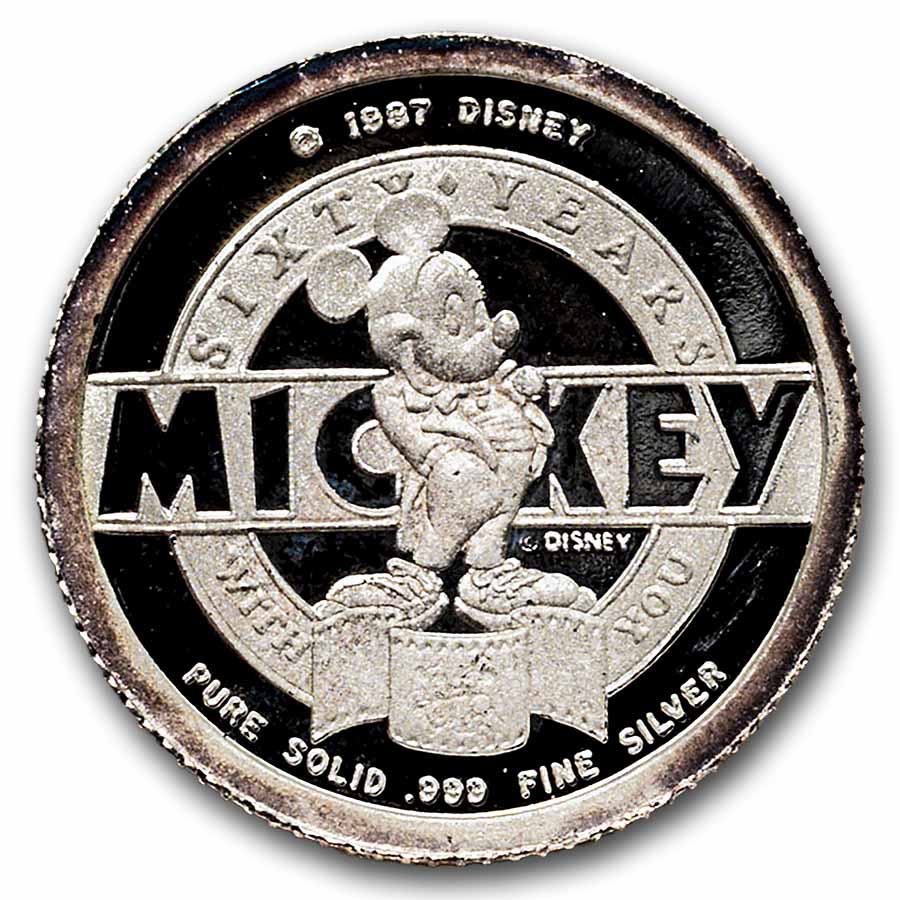 1/10 oz Silver Round - 1987 Mickey 60 Years With You (Rarities) | eBay